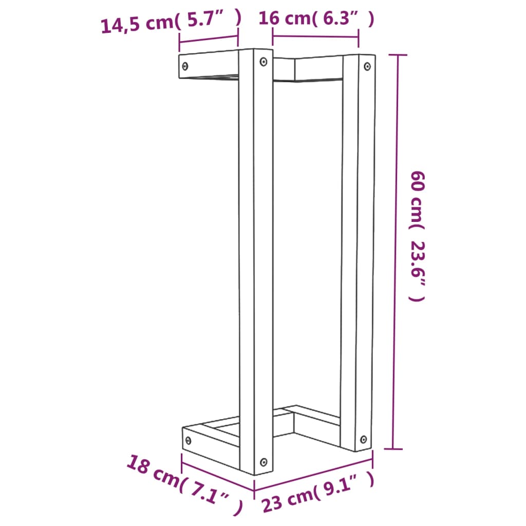 Pyyheteline hunajanruskea 23x18x60 cm täysi mänty - Sisustajankoti.fi