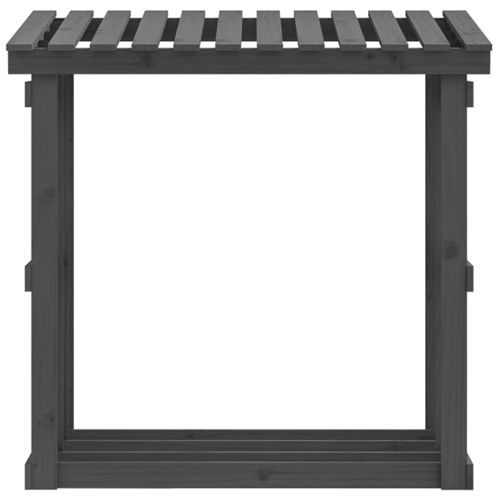 Polttopuuteline harmaa 108x64,5x109 cm täysi mänty - Sisustajankoti.fi