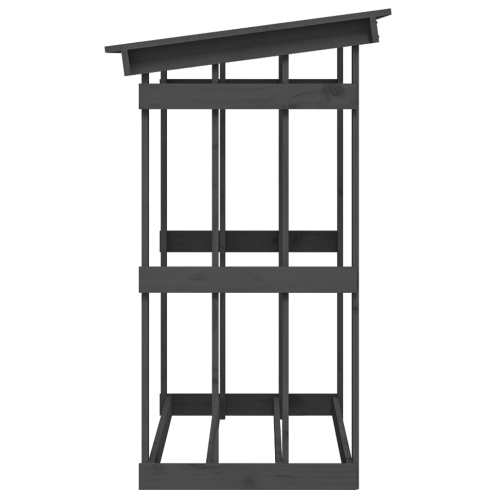 Polttopuuteline harmaa 108x64,5x109 cm täysi mänty - Sisustajankoti.fi