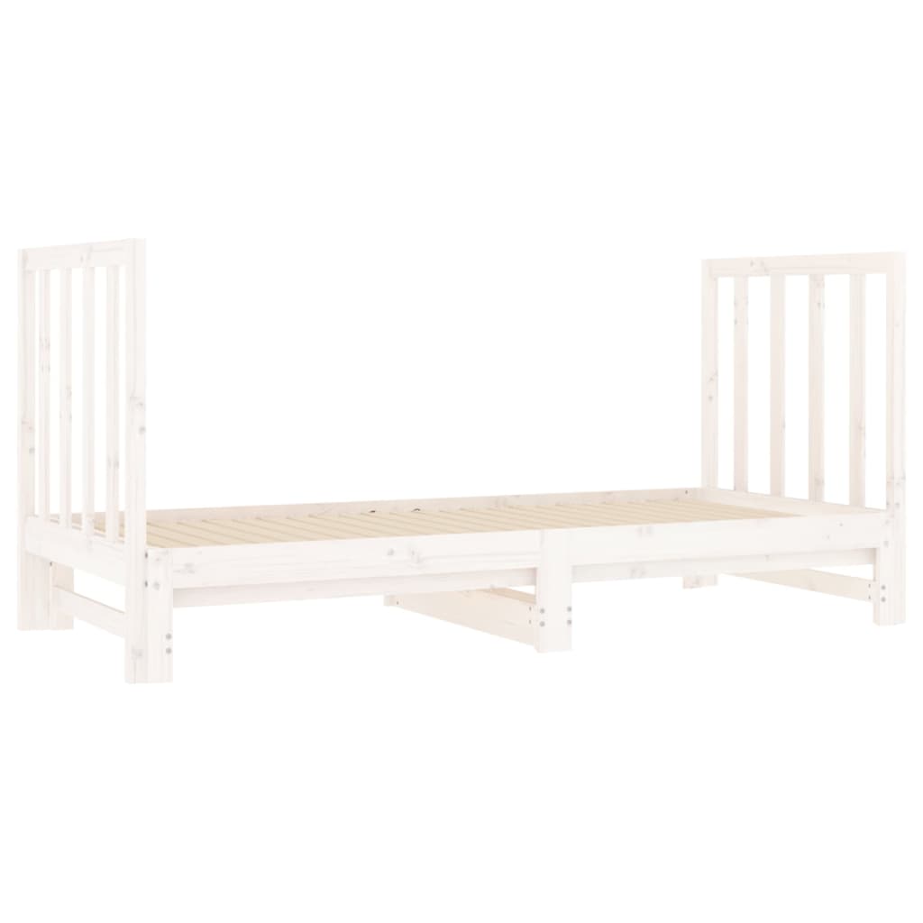 Sohvasänky ulosvedettävä valkoinen 2x (90x190) cm täysi mänty - Sisustajankoti.fi