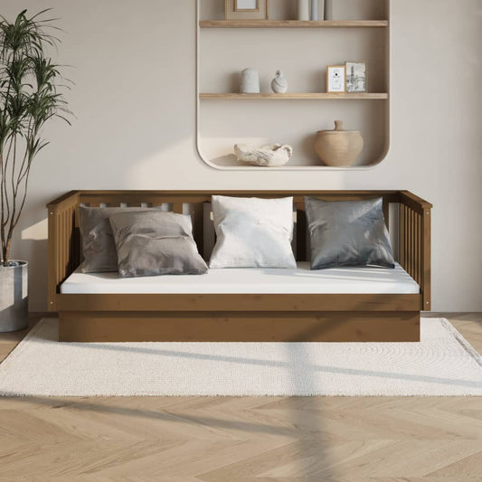 Sohvasänky hunajanruskea 80x200 cm täysi mänty - Sisustajankoti.fi