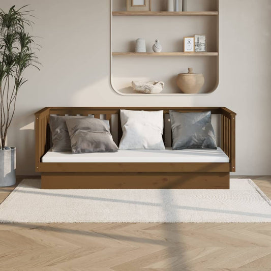 Sohvasänky hunajanruskea 90x190 cm täysi mänty - Sisustajankoti.fi