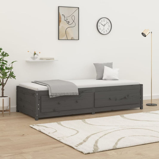 Sohvasänky harmaa 75x190 cm 2FT6 Single täysi mänty - Sisustajankoti.fi