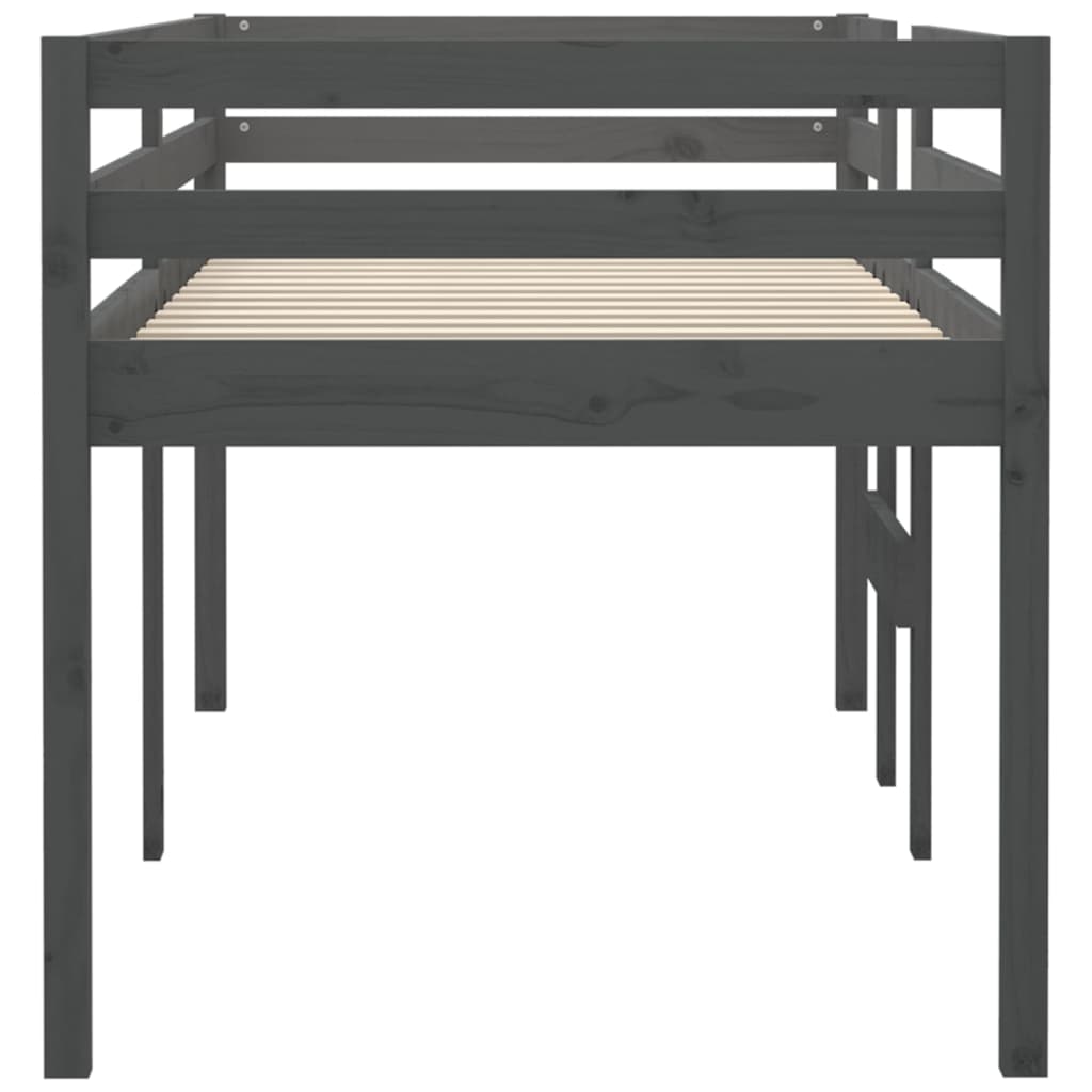 Korotettu sänky harmaa 90x190 cm täysi mänty - Sisustajankoti.fi