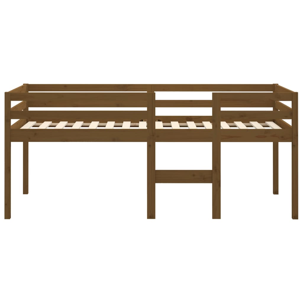 Korotettu sänky hunajanruskea 75x190 cm täysi mänty - Sisustajankoti.fi