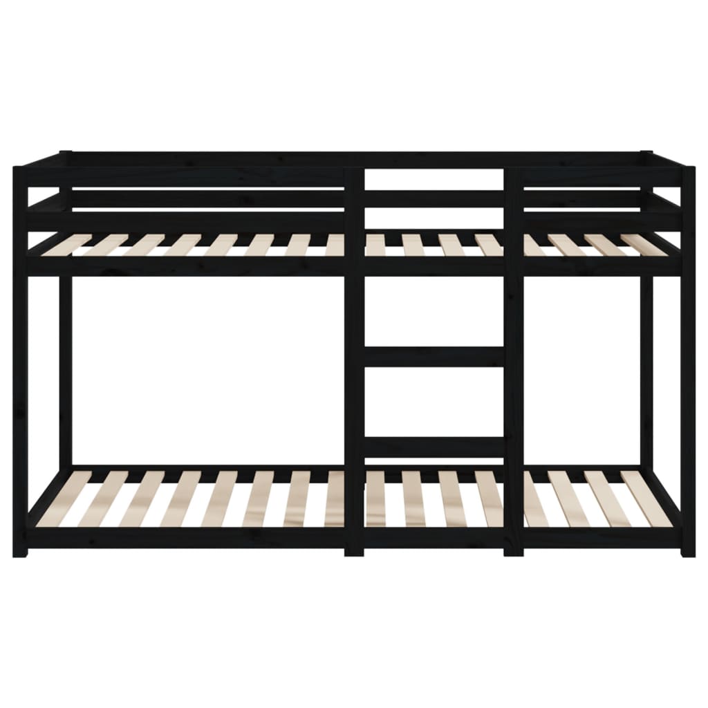 Kerrossänky musta 75x190 cm täysi mänty - Sisustajankoti.fi