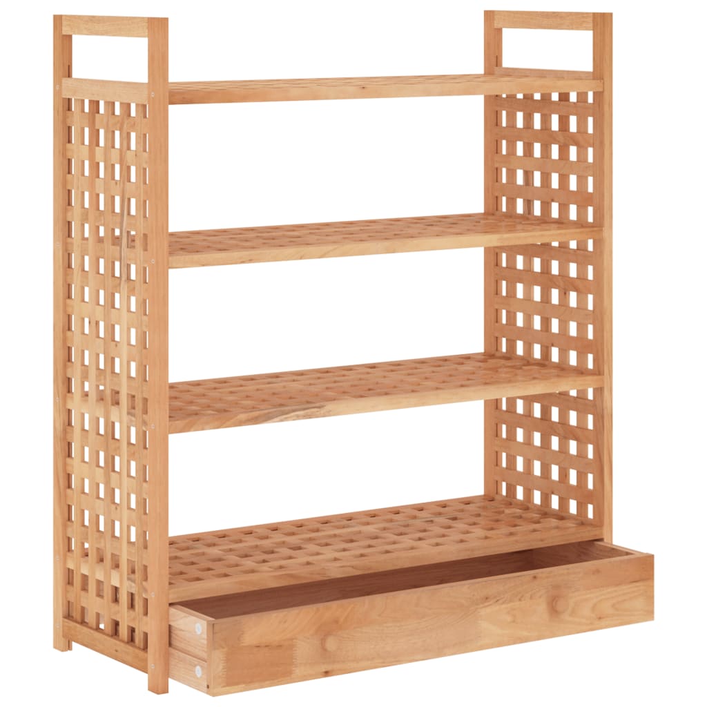 Kenkätelineet laatikolla 70x27x81 cm täysi pähkinäpuu - Sisustajankoti.fi
