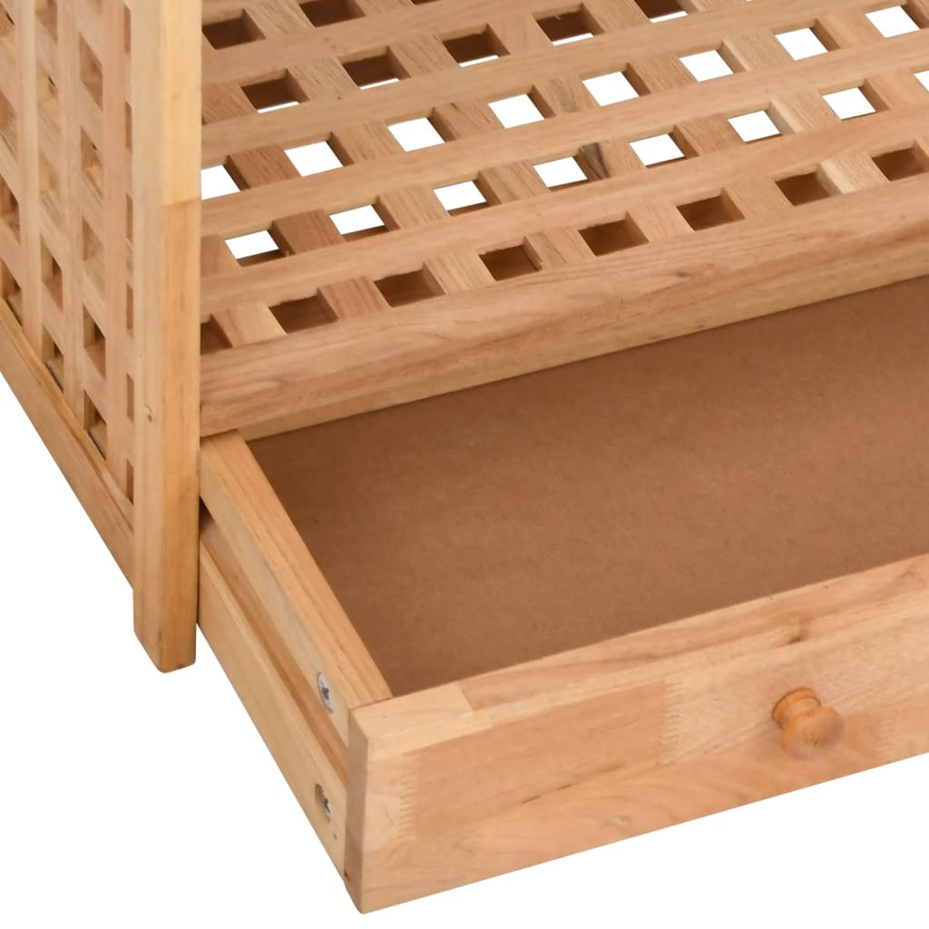 Kenkätelineet laatikolla 70x27x81 cm täysi pähkinäpuu - Sisustajankoti.fi