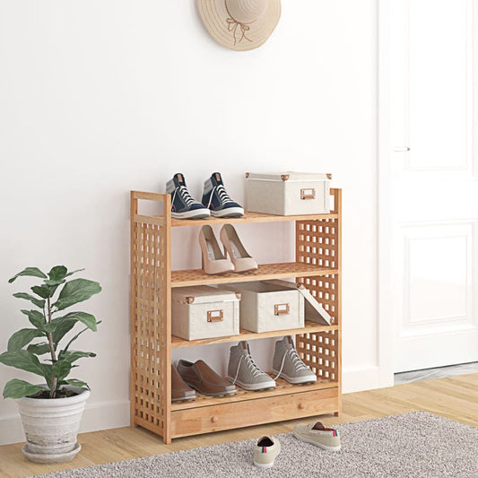 Kenkätelineet laatikolla 70x27x81 cm täysi pähkinäpuu - Sisustajankoti.fi