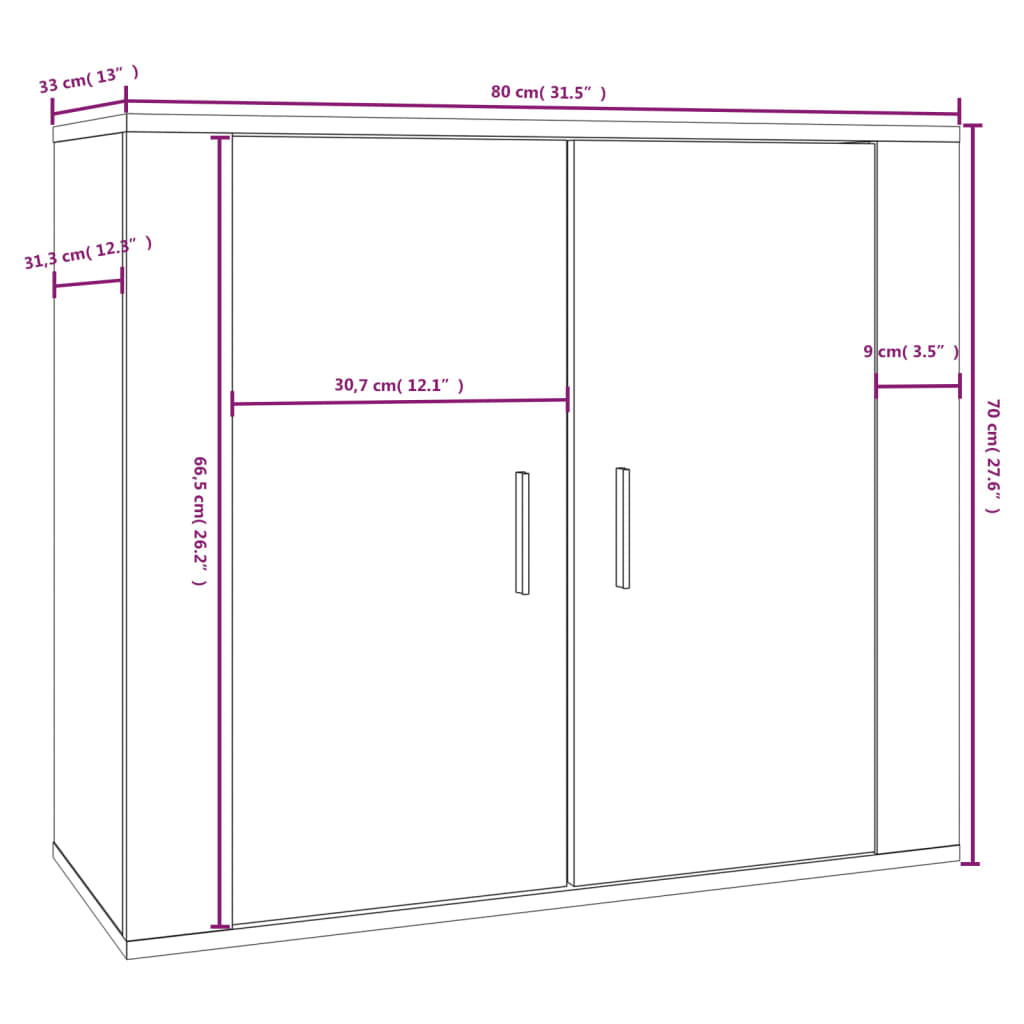 Senkki betoninharmaa 80x33x70 cm tekninen puu - Sisustajankoti.fi