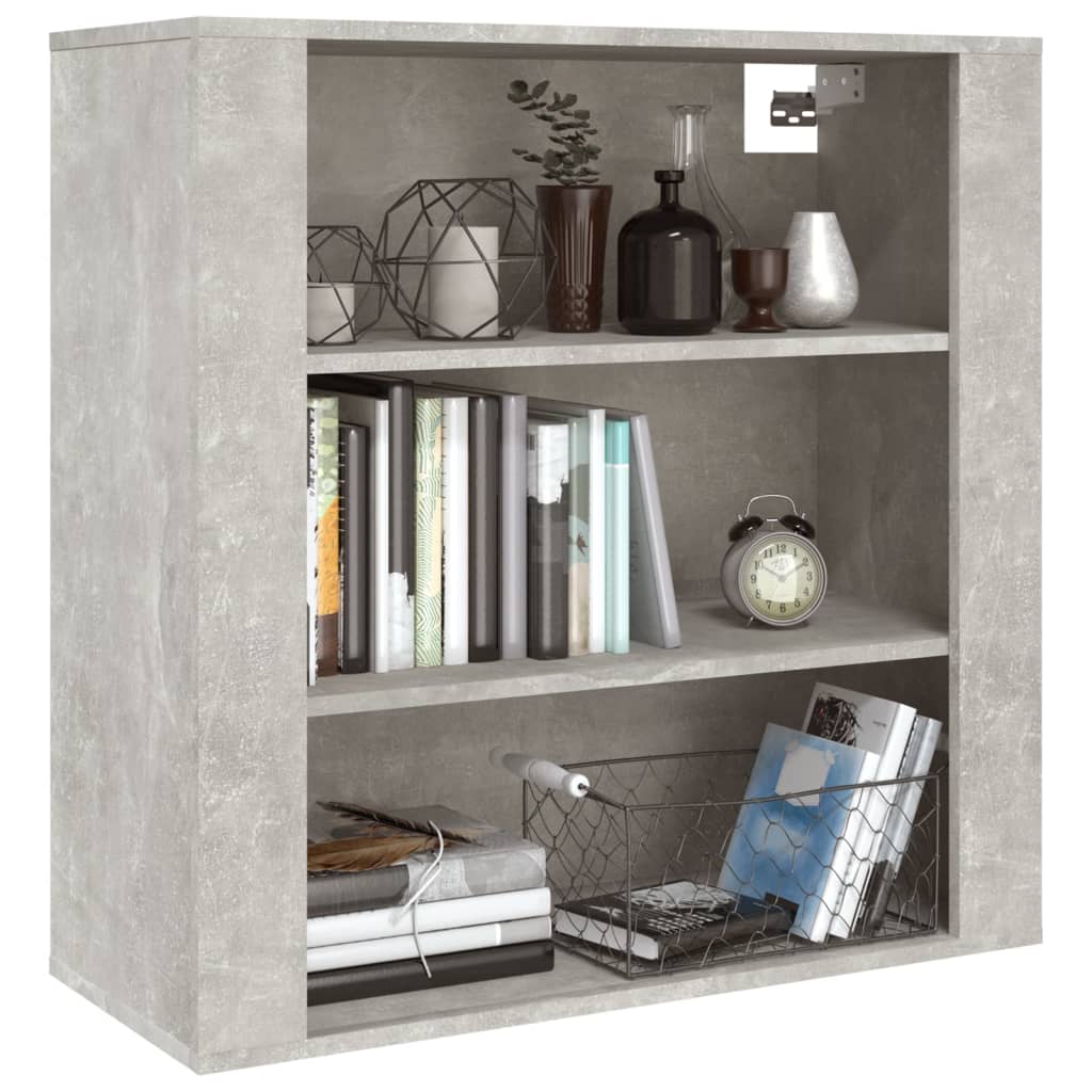 Seinäkaappi betoninharmaa 80x33x80 cm tekninen puu - Sisustajankoti.fi