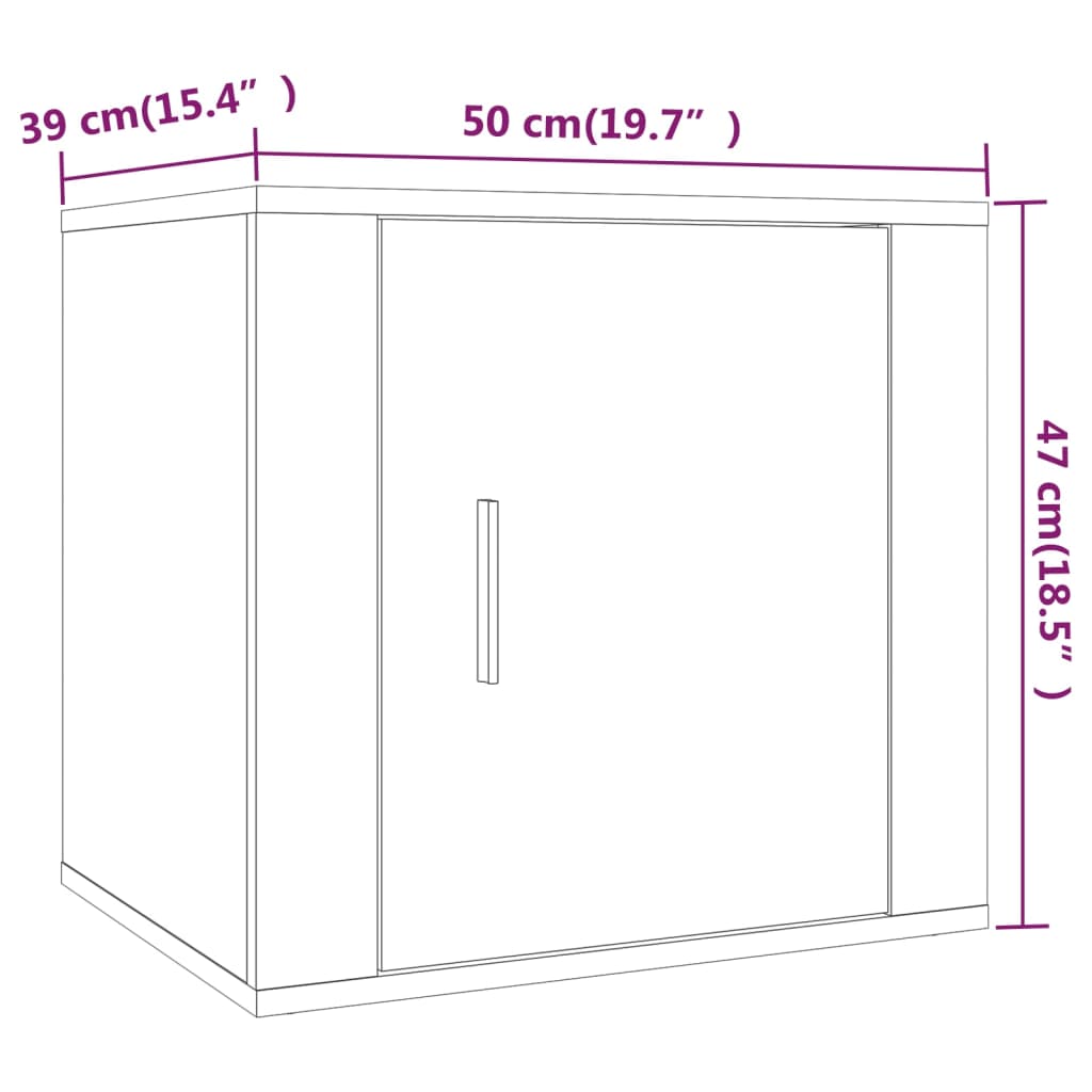 Yöpöydät 2 kpl musta 50x39x47 cm - Sisustajankoti.fi