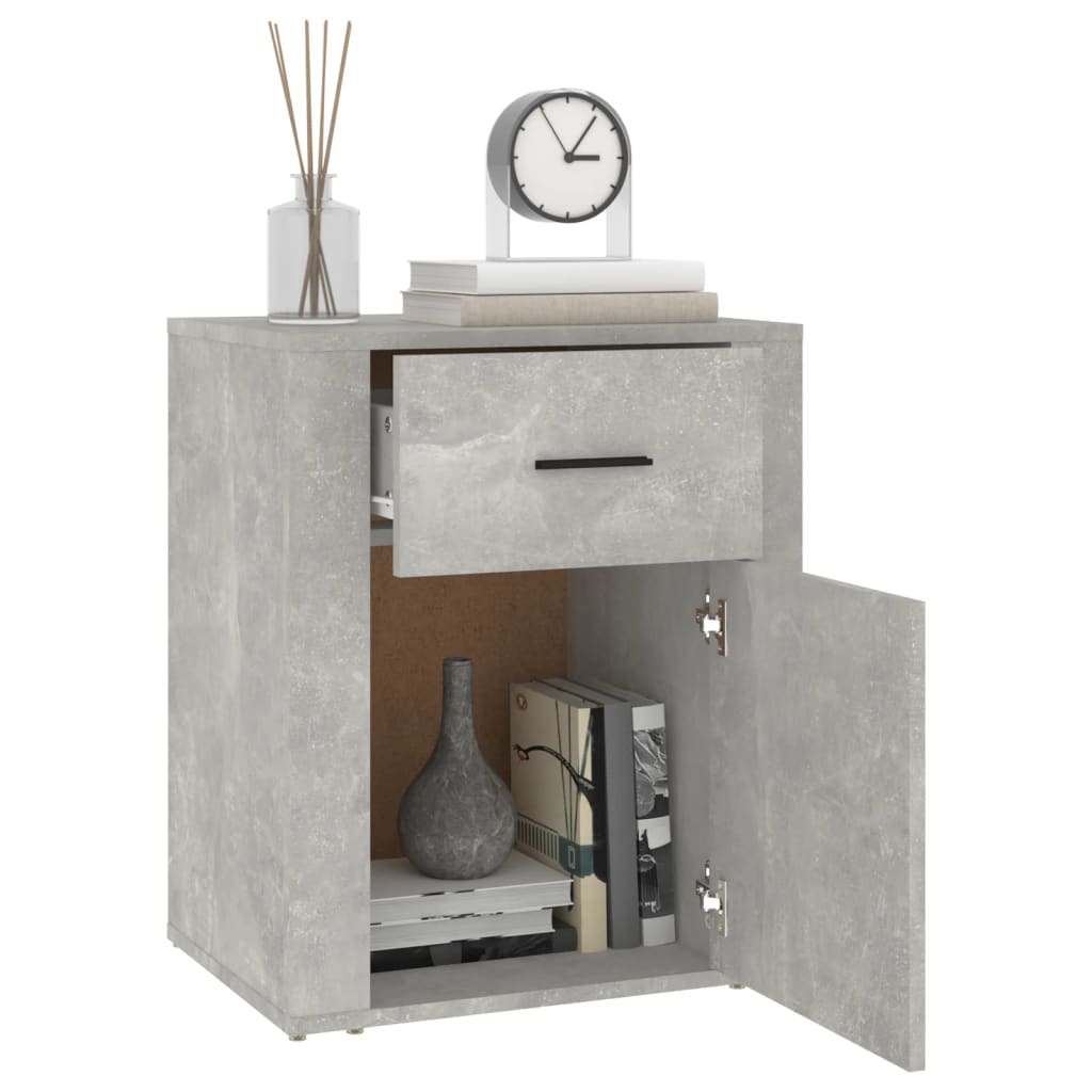 Yöpöytä betoninharmaa 50x36x60 cm tekninen puu - Sisustajankoti.fi