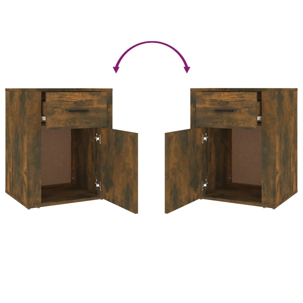 Yöpöytä savutammi 50x36x60 cm tekninen puu - Sisustajankoti.fi