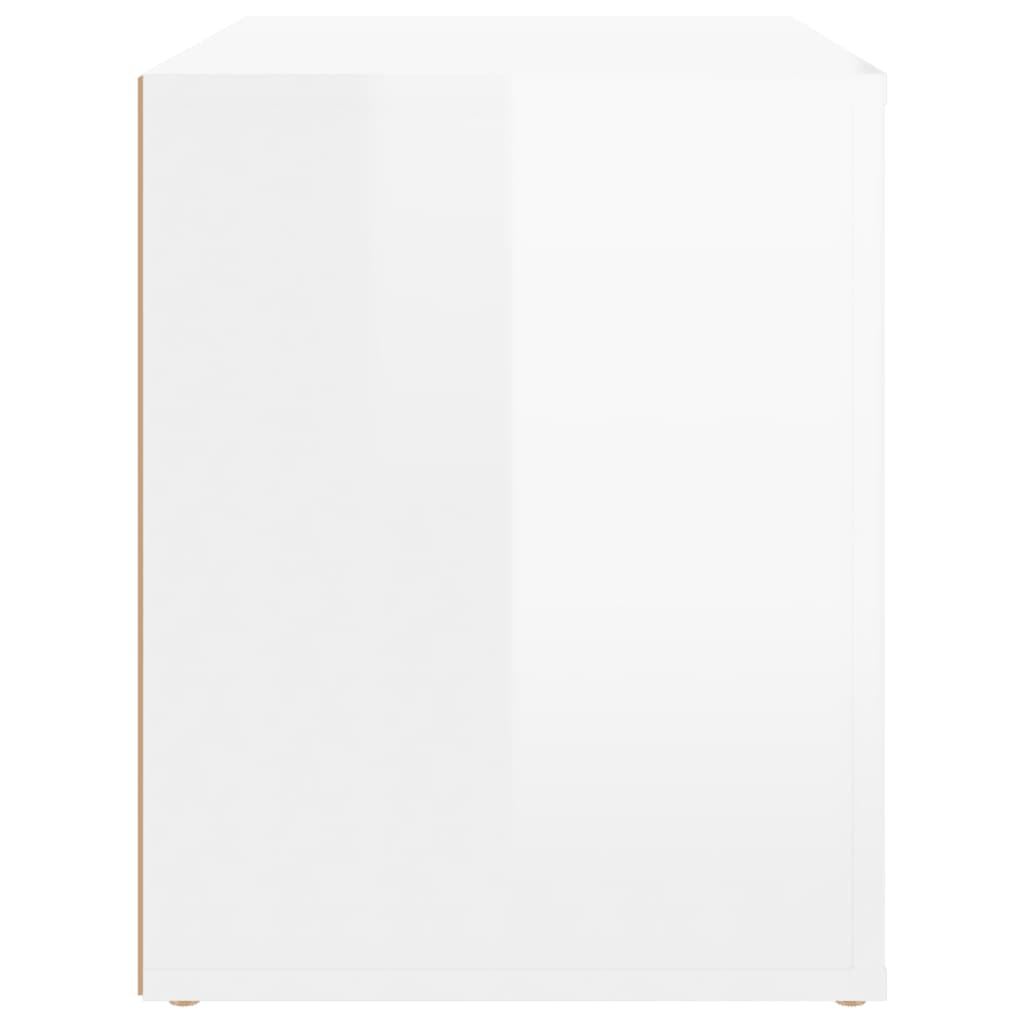 Yöpöytä korkeakiilto valkoinen 60x36x45 cm tekninen puu - Sisustajankoti.fi