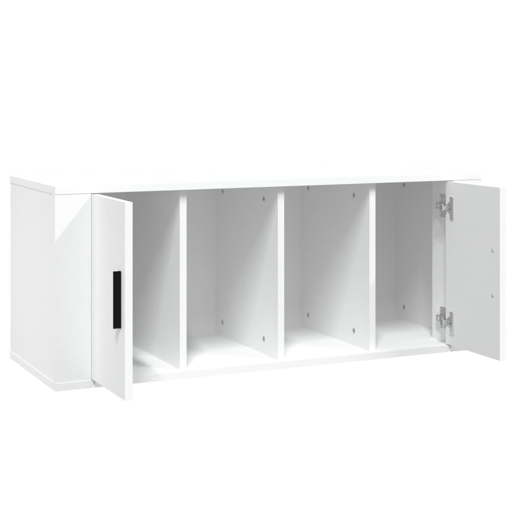 TV-taso valkoinen 100x35x40 cm tekninen puu - Sisustajankoti.fi