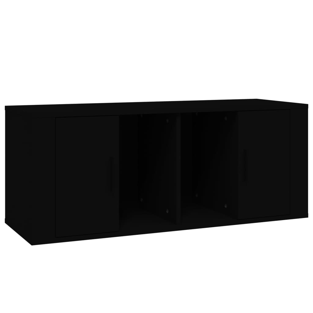 TV-taso musta 100x35x40 cm tekninen puu - Sisustajankoti.fi