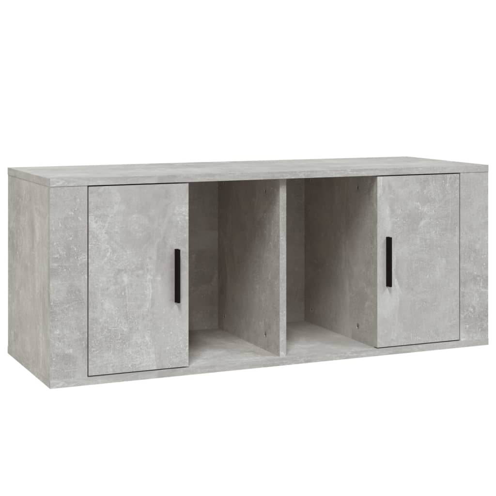 TV-taso betoninharmaa 100x35x40 cm tekninen puu - Sisustajankoti.fi