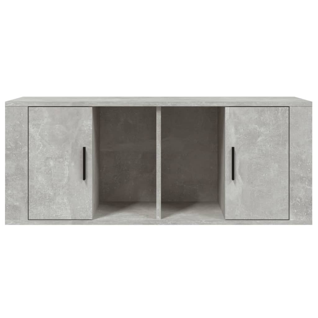 TV-taso betoninharmaa 100x35x40 cm tekninen puu - Sisustajankoti.fi