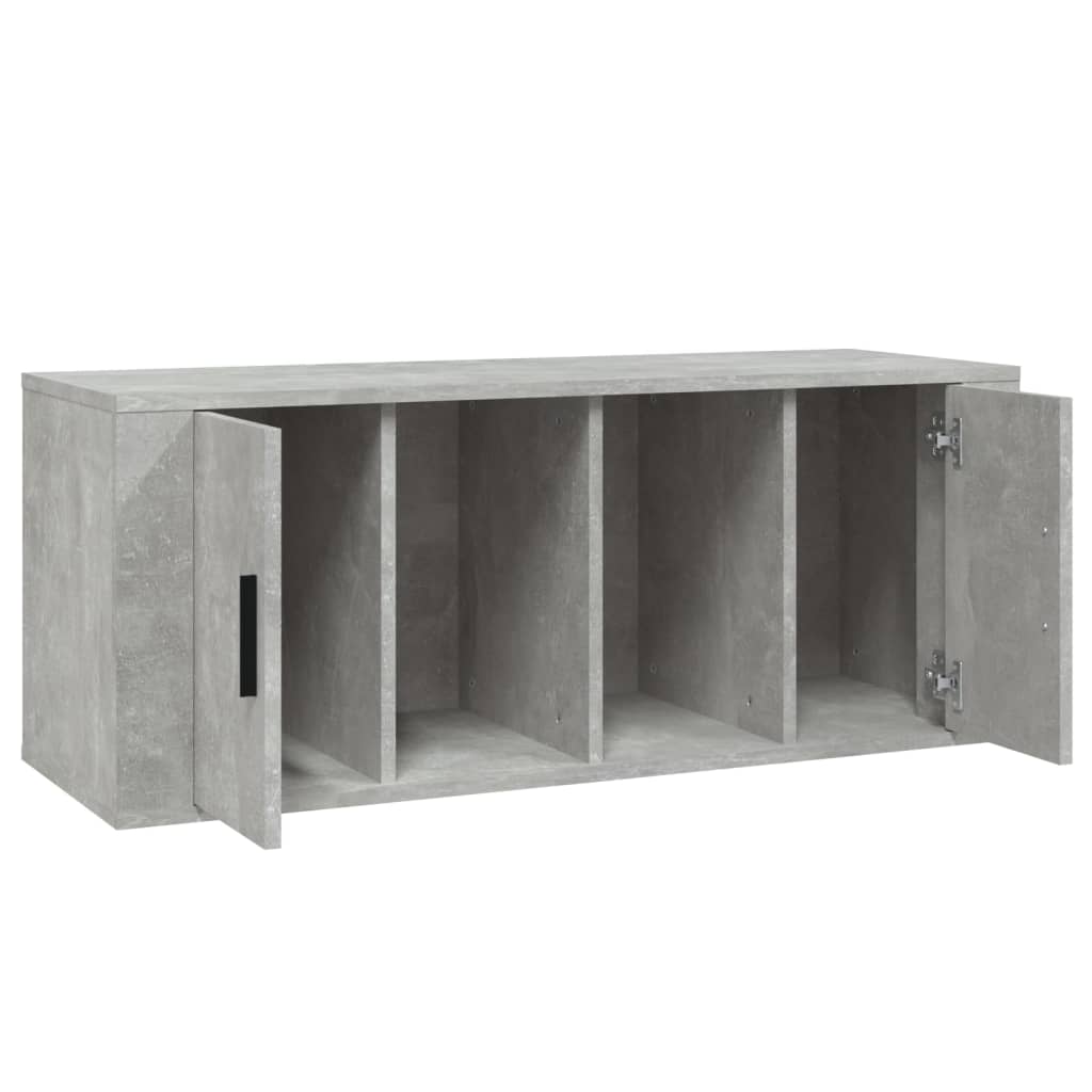 TV-taso betoninharmaa 100x35x40 cm tekninen puu - Sisustajankoti.fi