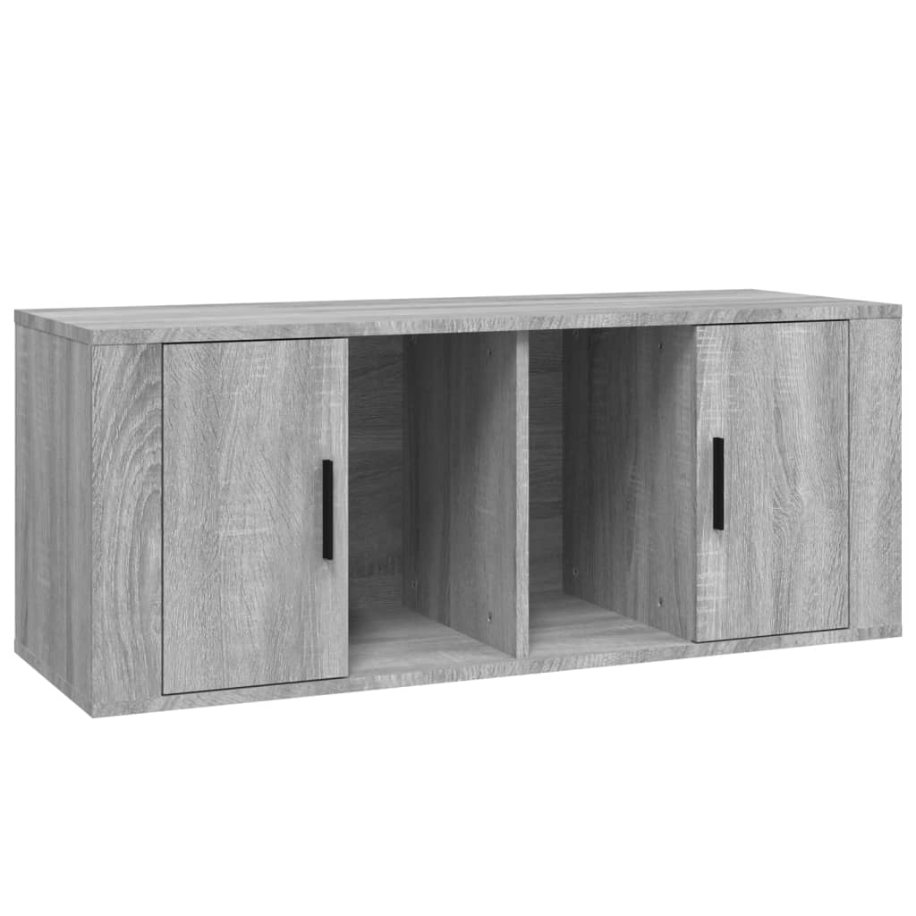 TV-taso harmaa Sonoma 100x35x40 cm tekninen puu - Sisustajankoti.fi