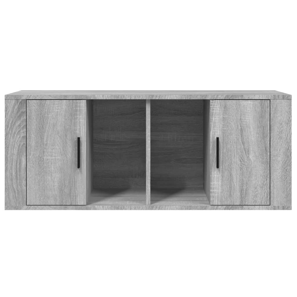 TV-taso harmaa Sonoma 100x35x40 cm tekninen puu - Sisustajankoti.fi