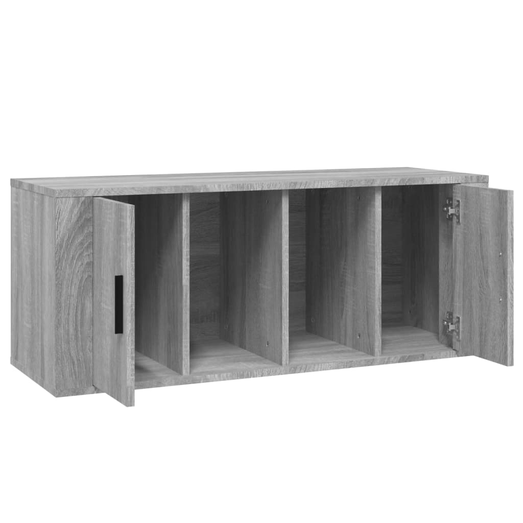TV-taso harmaa Sonoma 100x35x40 cm tekninen puu - Sisustajankoti.fi