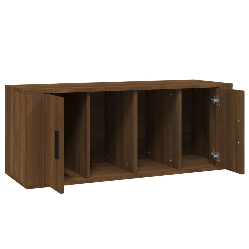 TV-taso ruskea tammi 100x35x40 cm tekninen puu - Sisustajankoti.fi