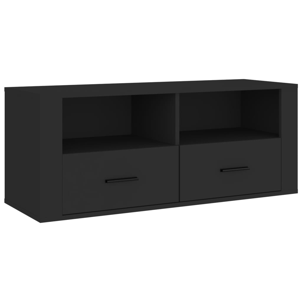 TV-taso musta 100x35x40 cm tekninen puu - Sisustajankoti.fi
