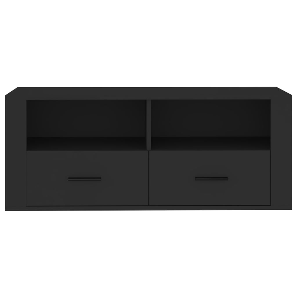 TV-taso musta 100x35x40 cm tekninen puu - Sisustajankoti.fi