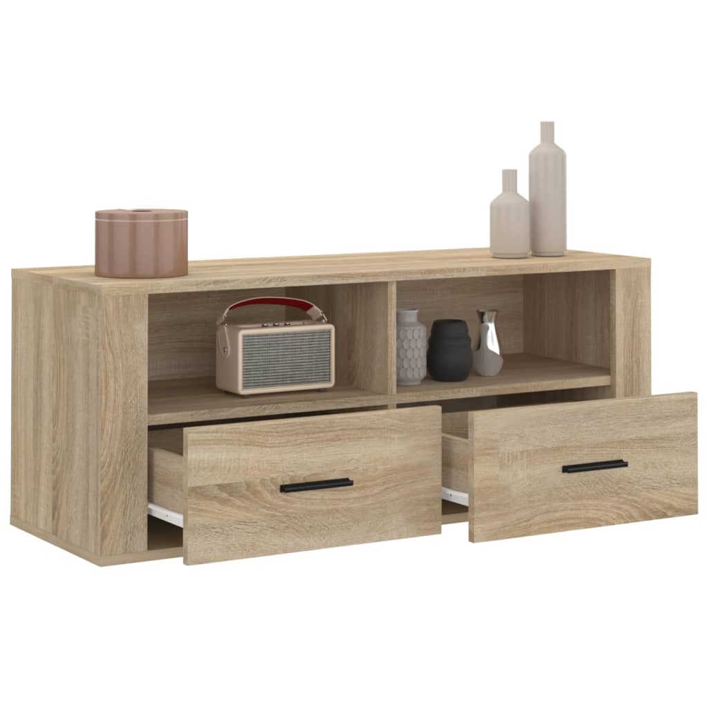 TV-taso Sonoma-tammi 100x35x40 cm tekninen puu - Sisustajankoti.fi
