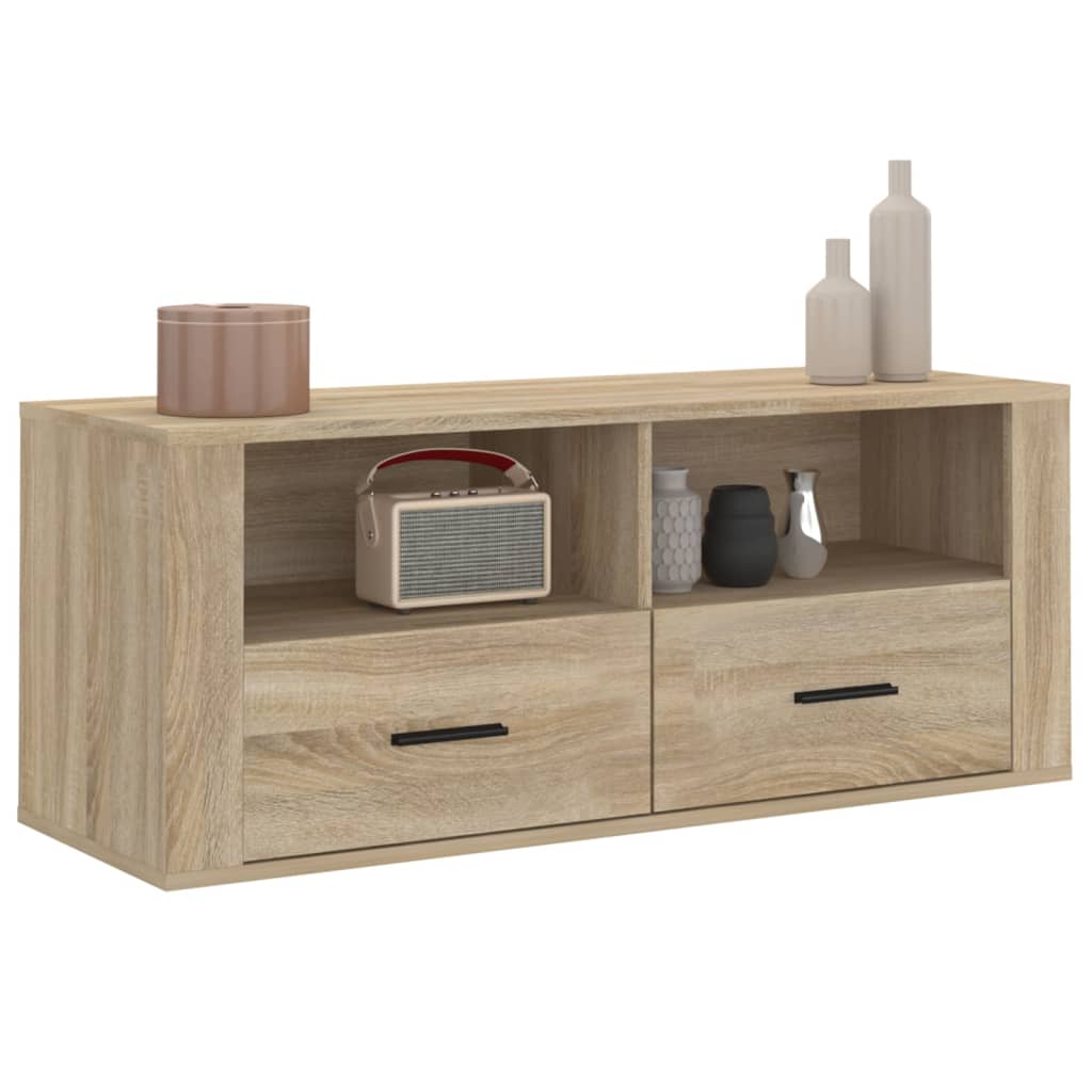 TV-taso Sonoma-tammi 100x35x40 cm tekninen puu - Sisustajankoti.fi