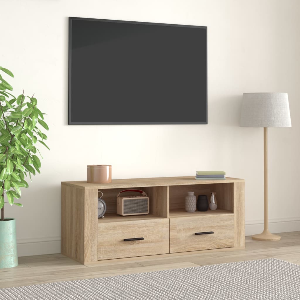 TV-taso Sonoma-tammi 100x35x40 cm tekninen puu - Sisustajankoti.fi
