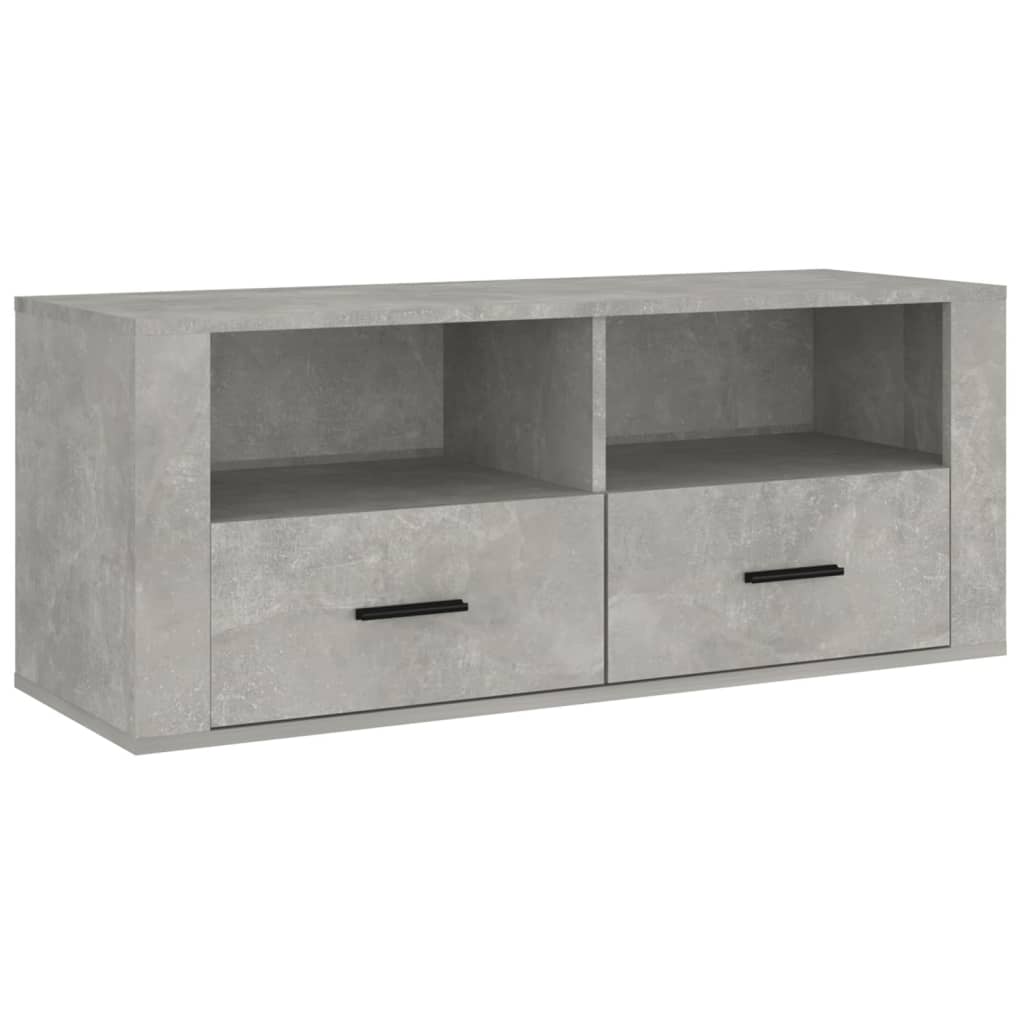 TV-taso betoninharmaa 100x35x40 cm tekninen puu - Sisustajankoti.fi