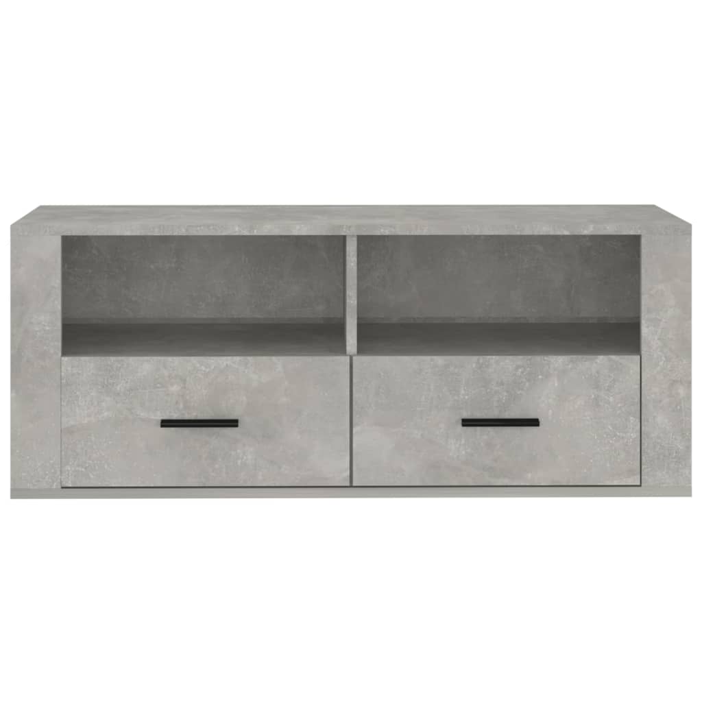 TV-taso betoninharmaa 100x35x40 cm tekninen puu - Sisustajankoti.fi