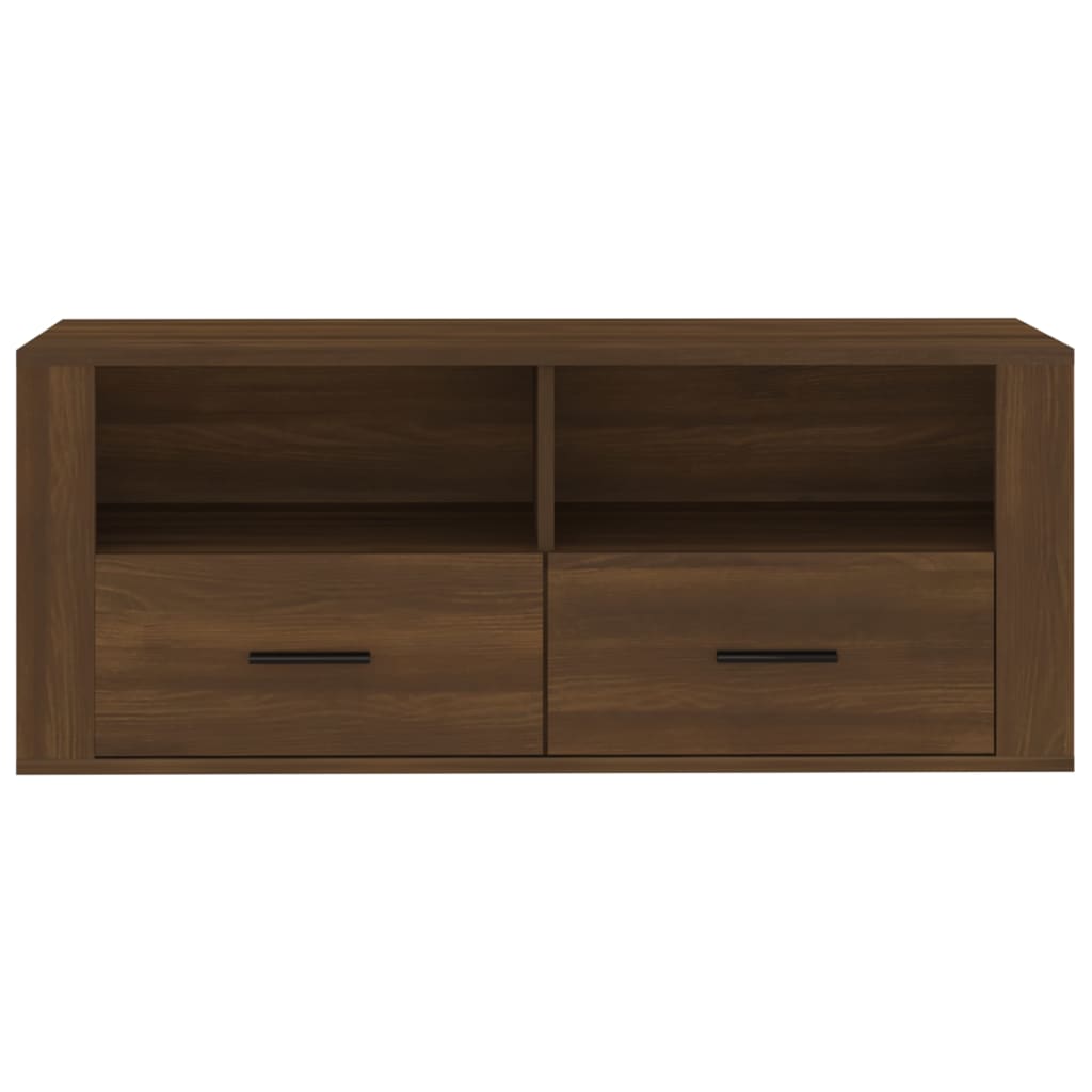 TV-taso ruskea tammi 100x35x40 cm tekninen puu - Sisustajankoti.fi