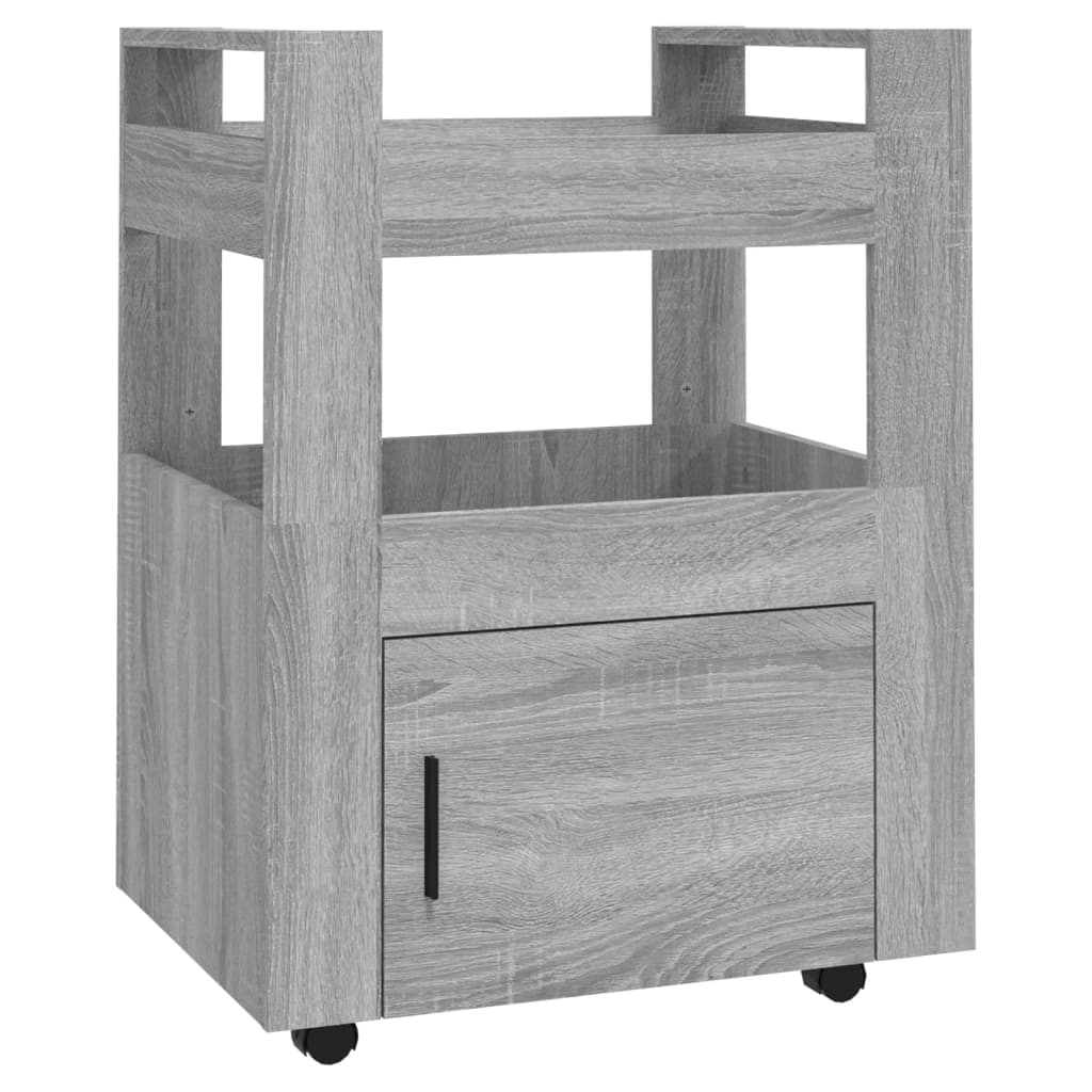 Keittiövaunu harmaa Sonoma 60x45x80 cm tekninen puu - Sisustajankoti.fi