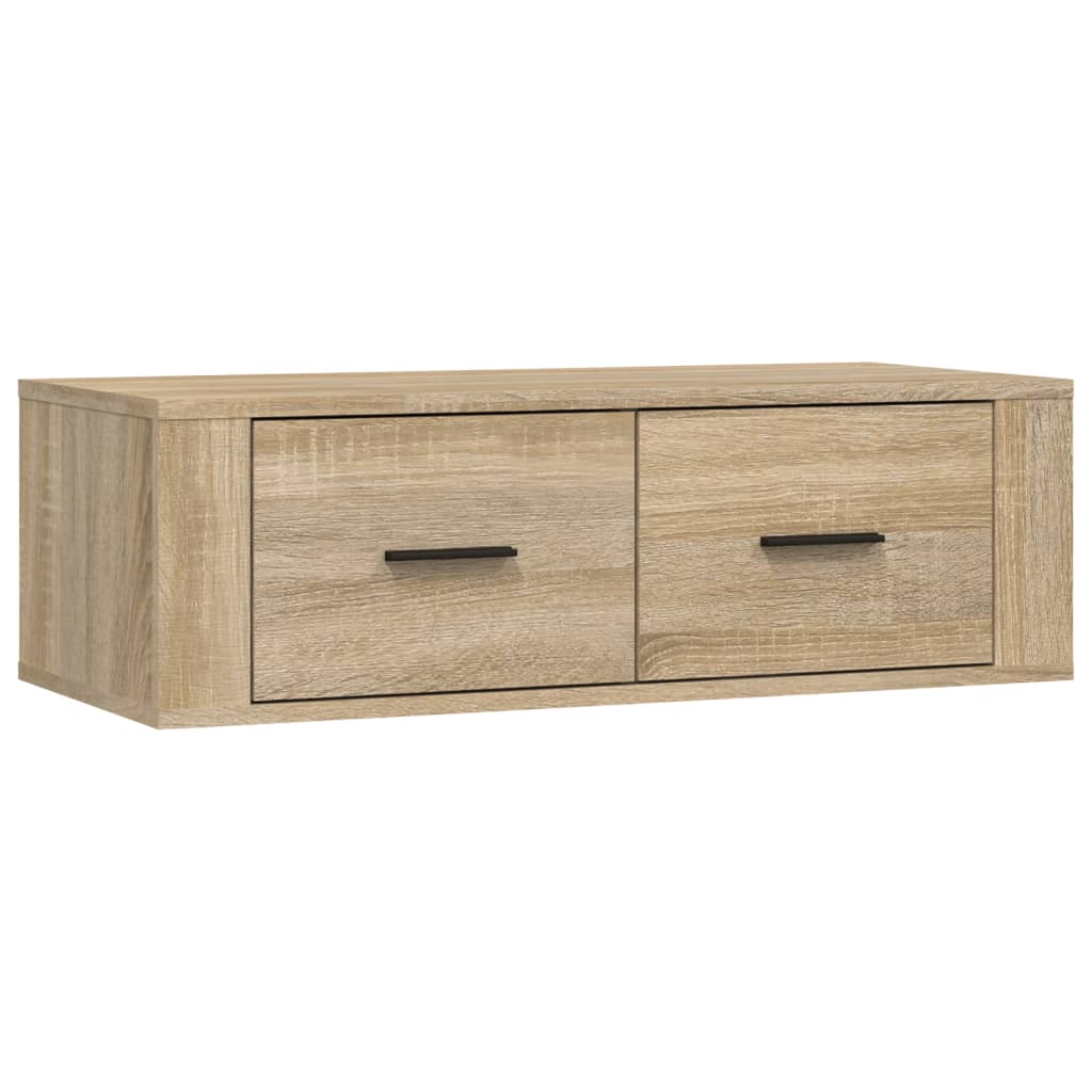 Seinä TV-taso Sonoma-tammi 80x36x25 cm tekninen puu - Sisustajankoti.fi