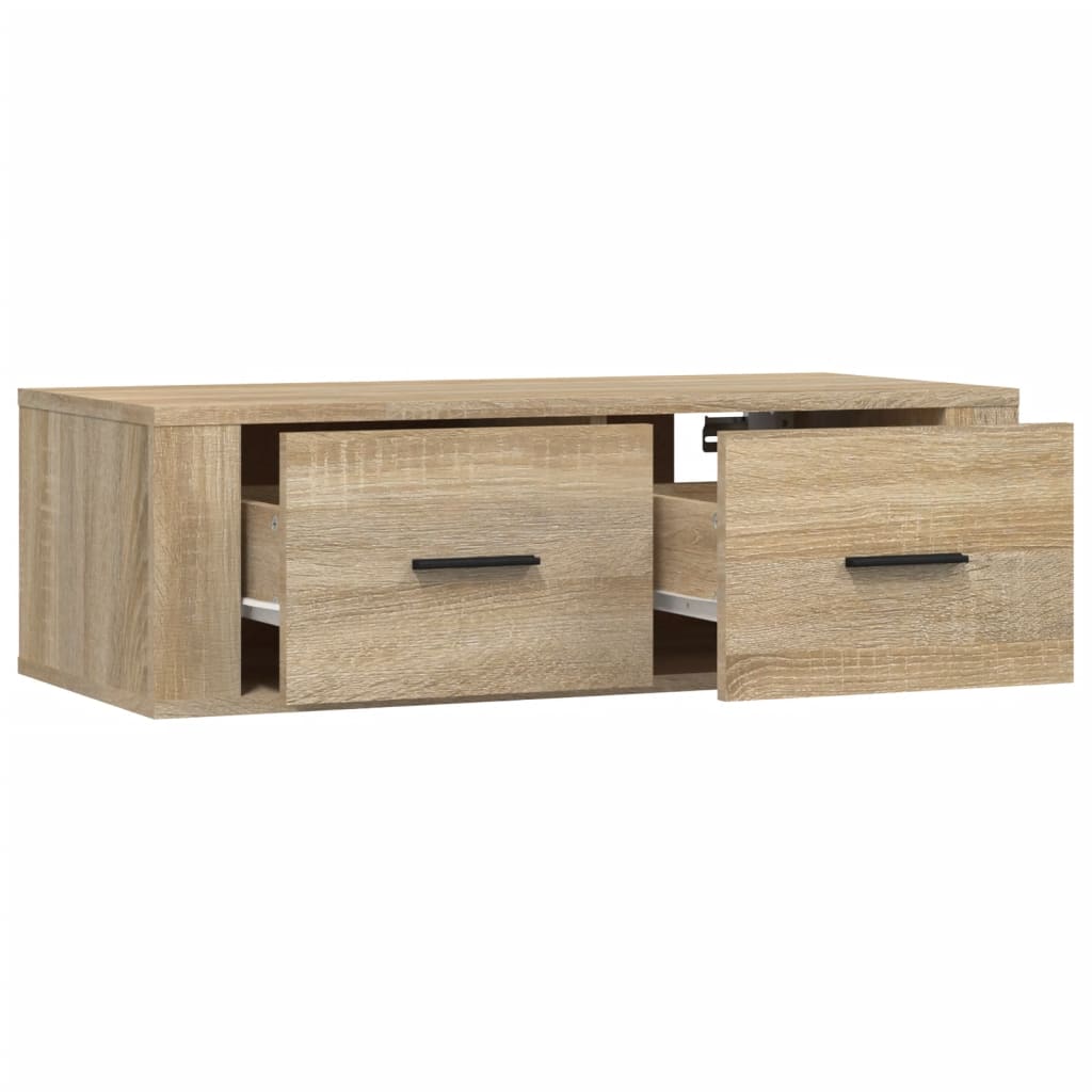 Seinä TV-taso Sonoma-tammi 80x36x25 cm tekninen puu - Sisustajankoti.fi