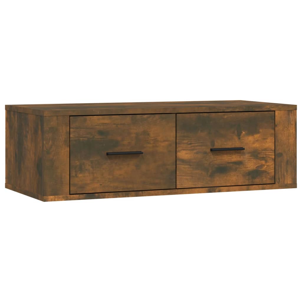 Seinäkiinnitettävä TV-taso savutammi 80x36x25 cm tekninen puu - Sisustajankoti.fi