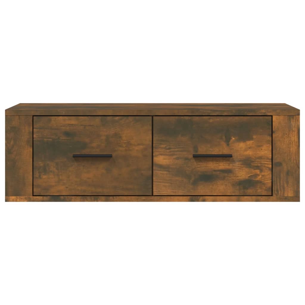 Seinäkiinnitettävä TV-taso savutammi 80x36x25 cm tekninen puu - Sisustajankoti.fi