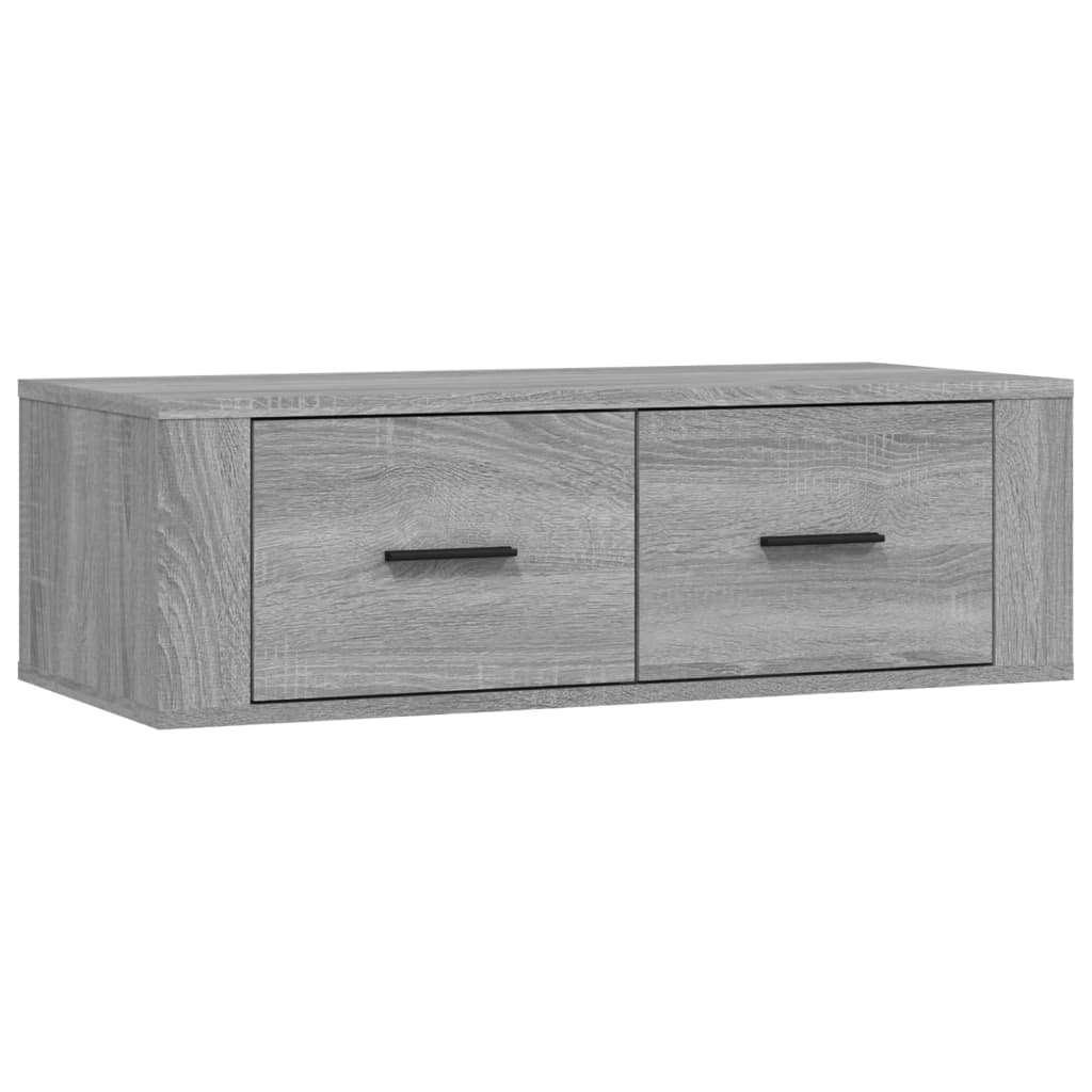 Seinä TV-taso harmaa Sonoma 80x36x25 cm tekninen puu - Sisustajankoti.fi