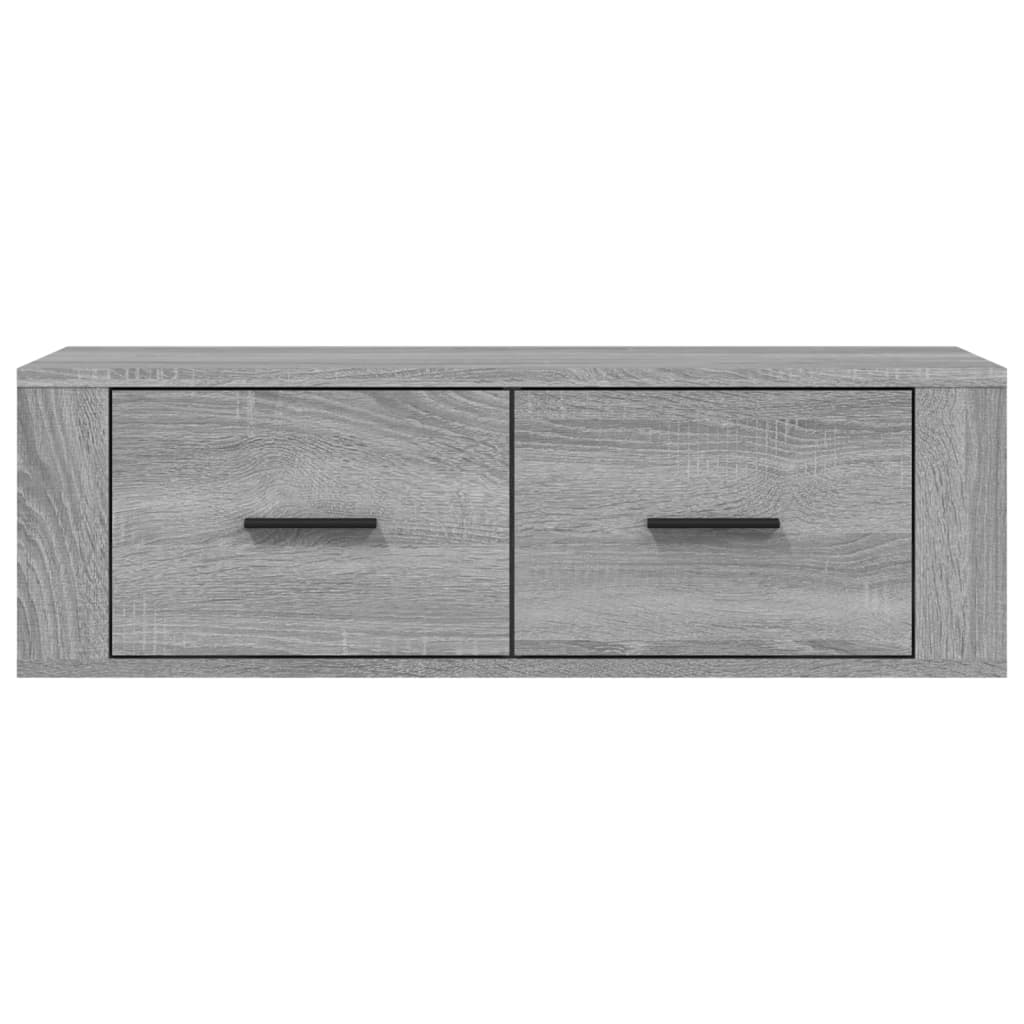 Seinä TV-taso harmaa Sonoma 80x36x25 cm tekninen puu - Sisustajankoti.fi
