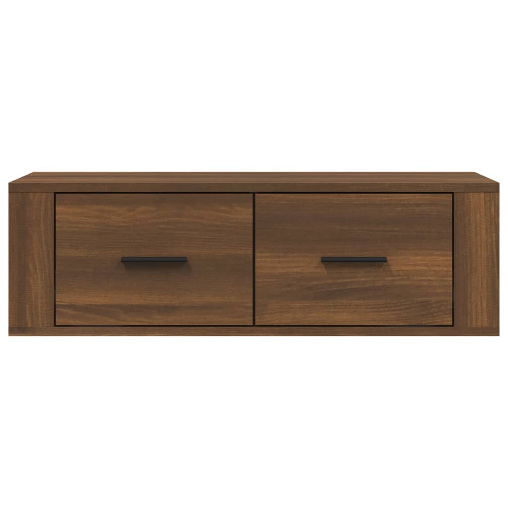 Seinäkiinnitettävä TV-taso rusk. tammi 80x36x25 cm tekninen puu - Sisustajankoti.fi