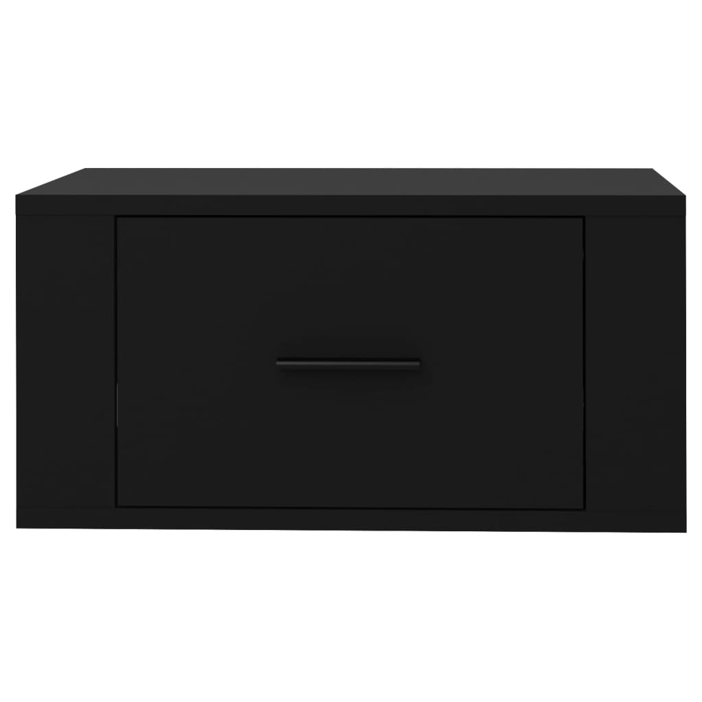 Seinäkiinnitettävät yöpöydät 2 kpl musta 50x36x25 cm - Sisustajankoti.fi