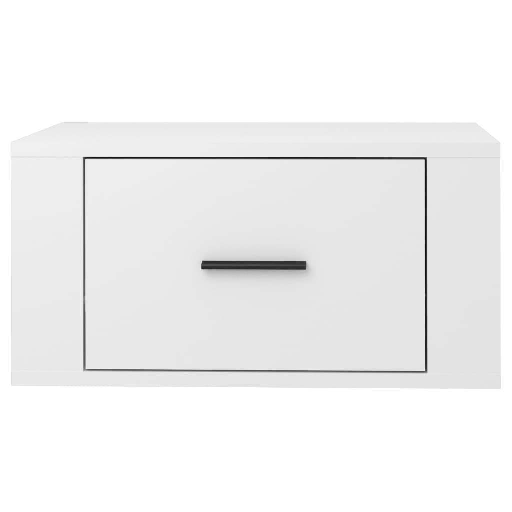 Seinäkiinnitettävät yöpöydät 2 kpl korkeak. valk. 50x36x25 cm - Sisustajankoti.fi