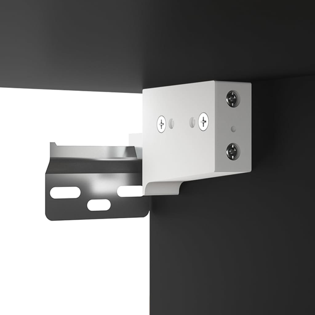 Seinäkiinnitettävät yöpöydät 2 kpl musta 50x30x47 cm - Sisustajankoti.fi