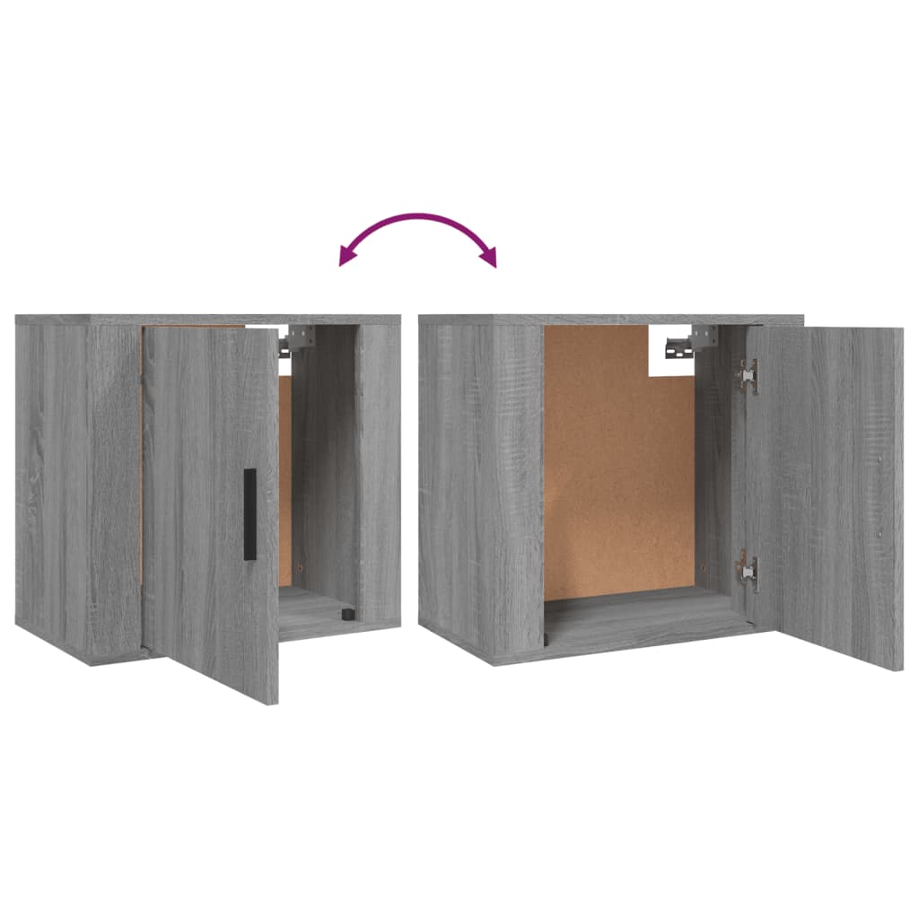 Seinäkiinnitettävä yöpöytä harmaa Sonoma 50x30x47 cm - Sisustajankoti.fi