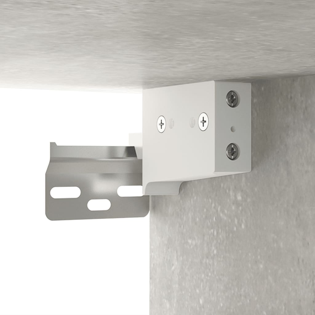 Seinäkiinnitettävät yöpöydät 2 kpl betoninharmaa 50x36x40 cm - Sisustajankoti.fi