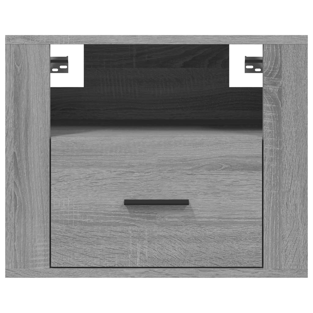Seinäkiinnitettävät yöpöydät 2 kpl harmaa Sonoma 50x36x40 cm - Sisustajankoti.fi